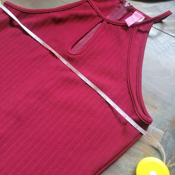 Route 3 Red Halter Lace Trim Dress S - Picture 9 of 10